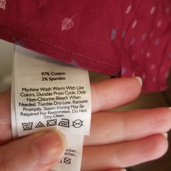 Eddie Bauer Red Button Up - Picture 2 of 5